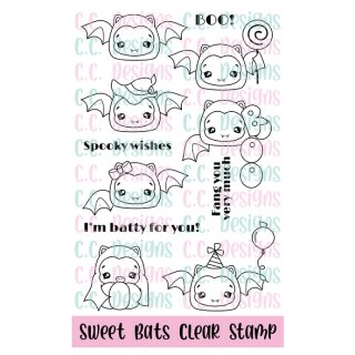 C.C. Designs, clear stamp, Sweet Bats