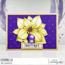 Stamping Bella, Rubber Stamp, BUNDLE GIRL WITH POINSETTA
