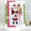 Stamping Bella, Rubber Stamp, CURVY GIRL LOVES SANTA