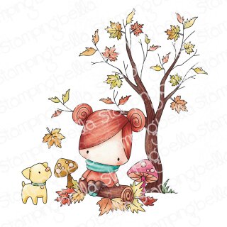 Stamping Bella, Rubber Stamp, LITTLE CUTIE AUTUMN IN THE...