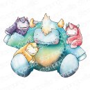 Stamping Bella, Rubber Stamp, LITTLE CUTIE YETIS