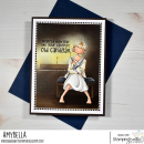 Stamping Bella, Rubber Stamp, UPTOWN GIRL LOVES HER CARDIGAN