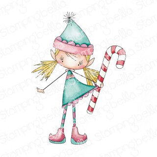 Stamping Bella, Rubber Stamp, WHIMSABELLA CHRISTMAS ELF...