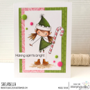 Stamping Bella, Rubber Stamp, WHIMSABELLA CHRISTMAS ELF HOLLYBELLE