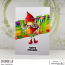 Stamping Bella, Rubber Stamp, WHIMSABELLA CHRISTMAS ELF HOLLYBELLE
