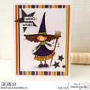 Stamping Bella, Rubber Stamp, WHIMSABELLA WITCH ELSPETH SPINDLEWICK