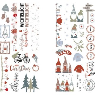 Transferfolie Nordic Winter, verschiedene Designs, 2 Bogen