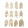 Holz Streuteile Nordic, 3,5-4,2 cm, sortiert, 12 Stück, natur