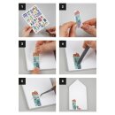 Transfer, Rub on: Flower Cat Home, verschiedene Designs, 3 Bogen