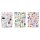 Transfer, Rub on: Flower Cat Home, verschiedene Designs, 3 Bogen