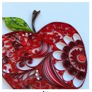 Hanne Olesen, Quilling Ideenseite Mega Apfel (keine Anleitung)