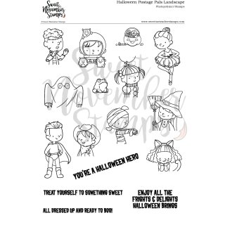 Sweet November Stamps, clear stamp, Halloween Postage...