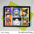 Sweet November Stamps, clear stamp, Halloween Postage...