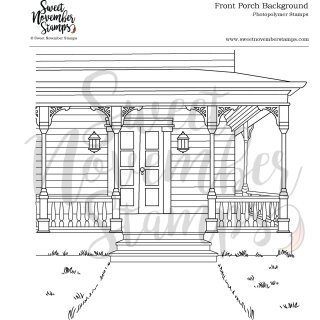 Sweet November Stamps, clear stamp, Front Porch Background