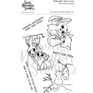 Sweet November Stamps, clear stamp, Midnight and Luna