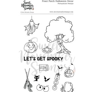 Sweet November Stamps, clear stamp, Front Porch Halloween...