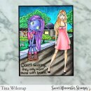 Sweet November Stamps, clear stamp, Zoe the Zombie