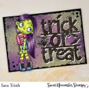 Sweet November Stamps, clear stamp, Zoe the Zombie
