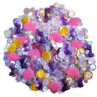 Sweet November Stamps, Sequins: Goulish Pink-o-ween Mix