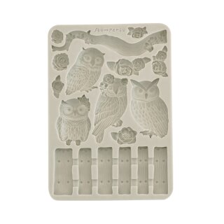 Stamperia, The Owls House A5 Silicon Mould - Owls and Branch