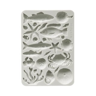 Stamperia, Silent Sea A5 Silicon Mould - Shells and Fish