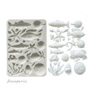Stamperia, Silent Sea A5 Silicon Mould - Shells and Fish