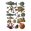 Stamperia, Silent Sea A5 Silicon Mould - Shells and Fish