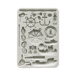 Stamperia, Silent Sea A5 Silicon Mould - Rudders and Boats