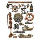 Stamperia, Silent Sea A5 Silicon Mould - Rudders and Boats