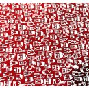 Faltpapier Foliendruck rot, 32 Blatt, 15x15cm 110g/m2