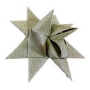 Fr&ouml;belsterne, Papierstreifen salbei metallic/glitter, 24 Streifen, 15mm x 450mm