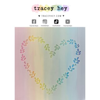Tracey Hey, Stencil "Heart Wreath"