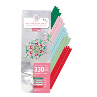papier + ideen: Quilling KIT, Stern des Jahres 2025, pastell