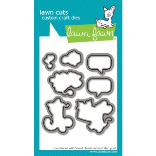 Lawn Fawn, lawn cuts/ Stanzschablone, sweet christmas mice