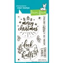 Lawn Fawn, clear stamp, big messages: christmas