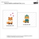 Lawn Fawn, clear stamp, henrys build-a-sentiment: fox