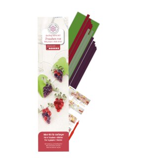 papier + ideen, Quilling Mini-Kit Weintrauben rot...