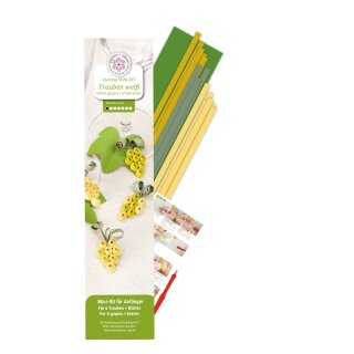 papier + ideen, Quilling Mini-Kit Weintrauben weiß (für Anfänger)