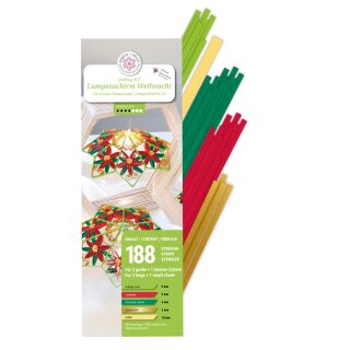 papier + ideen: Quilling KIT - Lampenschirmchen Weihnacht