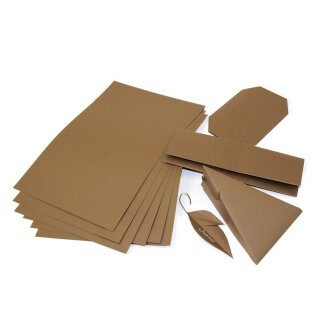 papier + ideen, Papier dark brown 120g A4 10 Stück