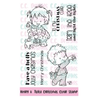 C.C. Designs, clear stamp, Henry & Twila Christmas