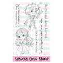 C.C. Designs, clear stamp, Scissors