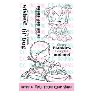C.C. Designs, clear stamp, Henry & Twila Cocoa