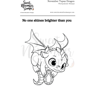 Sweet November Stamps, clear stamp, November Topaz Dragon