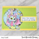 Sweet November Stamps, clear stamp, December Turquoise Dragon