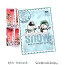Sweet November Stamps, clear stamp, Postage Pals: Snowmen