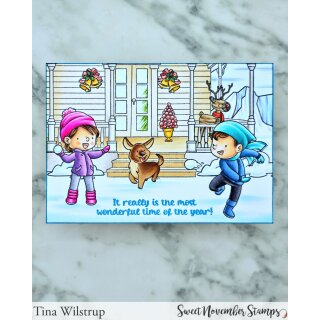 Sweet November Stamps, clear stamp, Snow Days