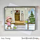Sweet November Stamps, clear stamp, Front Porch Christmas Decor