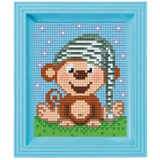 Pixel Hobby, Pixel Geschenkbox - Affe mit Schlafmütze