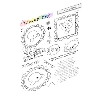 Tracey Hey, clear stamp A5, "Hall of Fame"